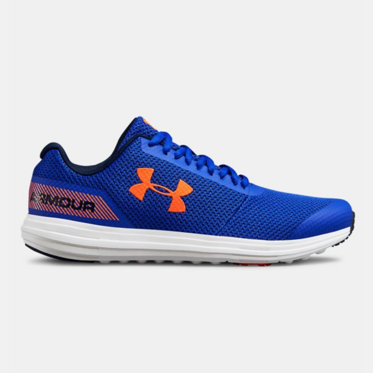 blue and orange under armour shoes