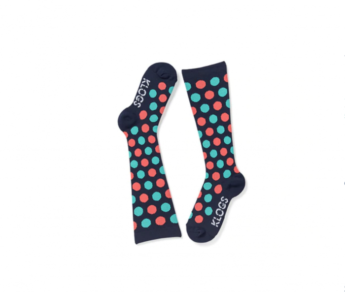 Klogs Women's Compression Socks Dots Navy